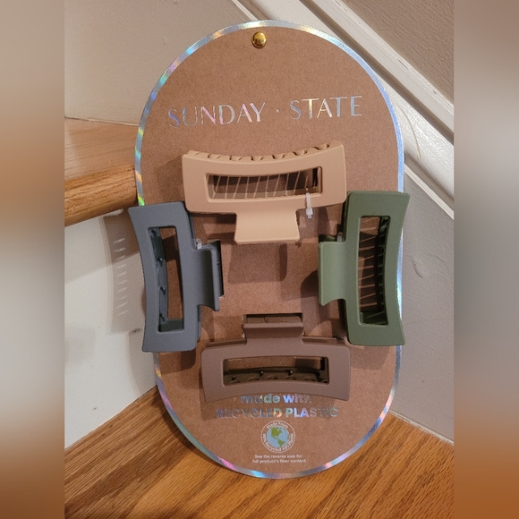 NEW Sunday State Hair Clips made with Recycled Plastic - Picture 1 of 2